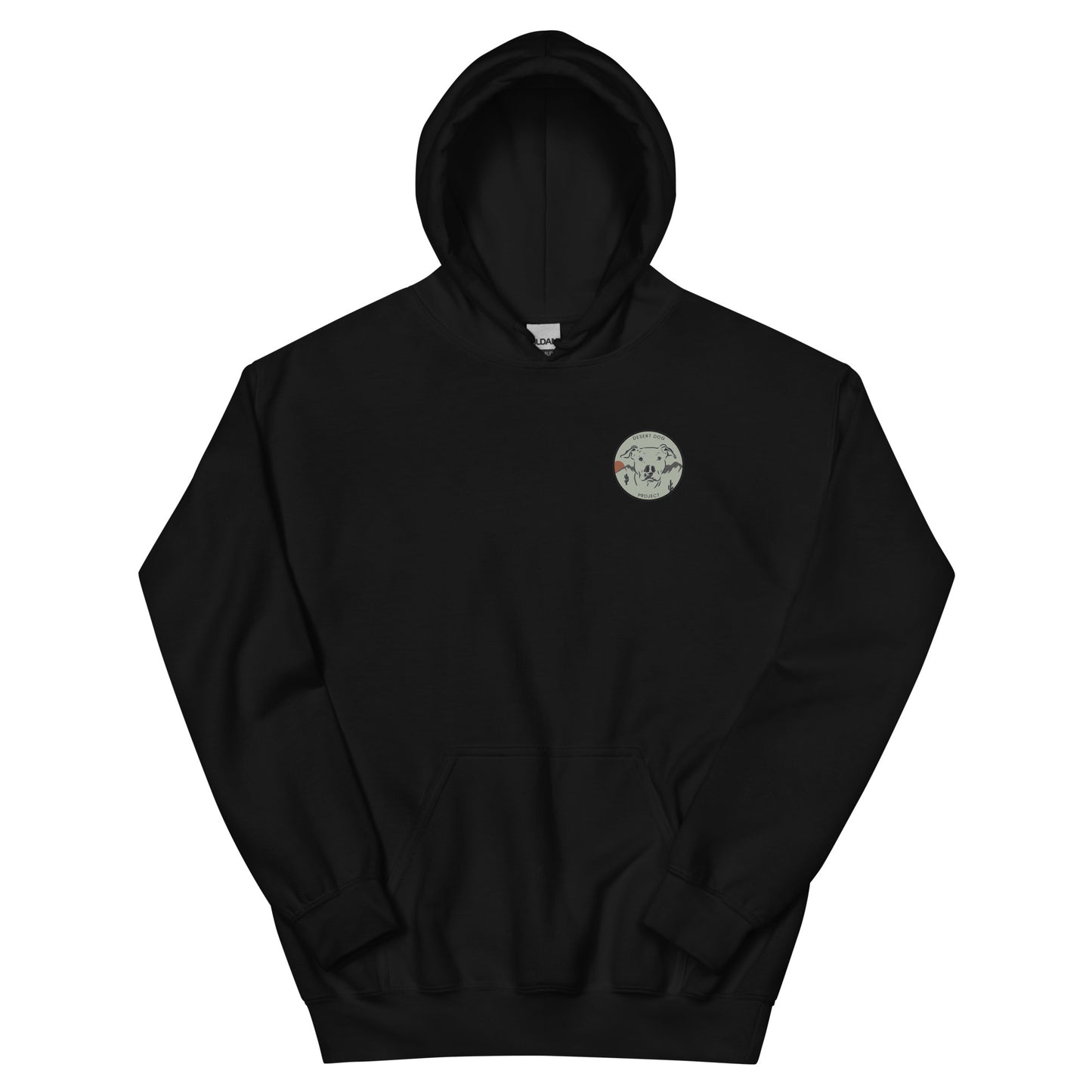 Support Your Local Animal Shelter Unisex Hoodie Green Logo (Black)