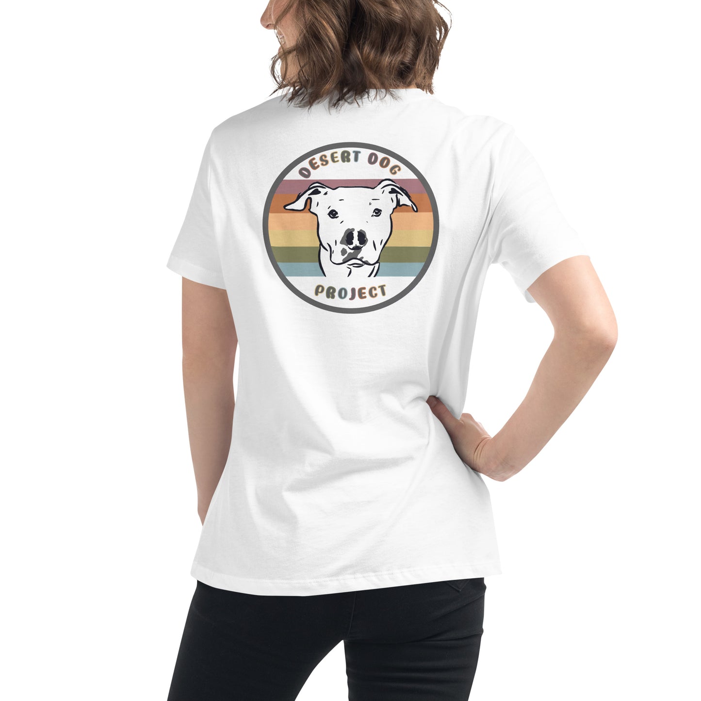 DDP Ear + Rainbow Logo - Ladies Tee: Multiple Color Options